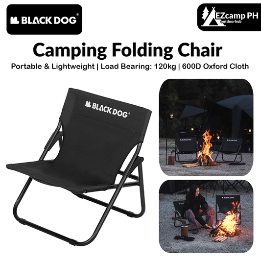 Blackdog Camping Folding Chair Portable Lightweight Moon Chair Lounger 600D Double Layer Oxford Cloth Carbon Steel Fishing Bonfire Beach Chair Outdoor