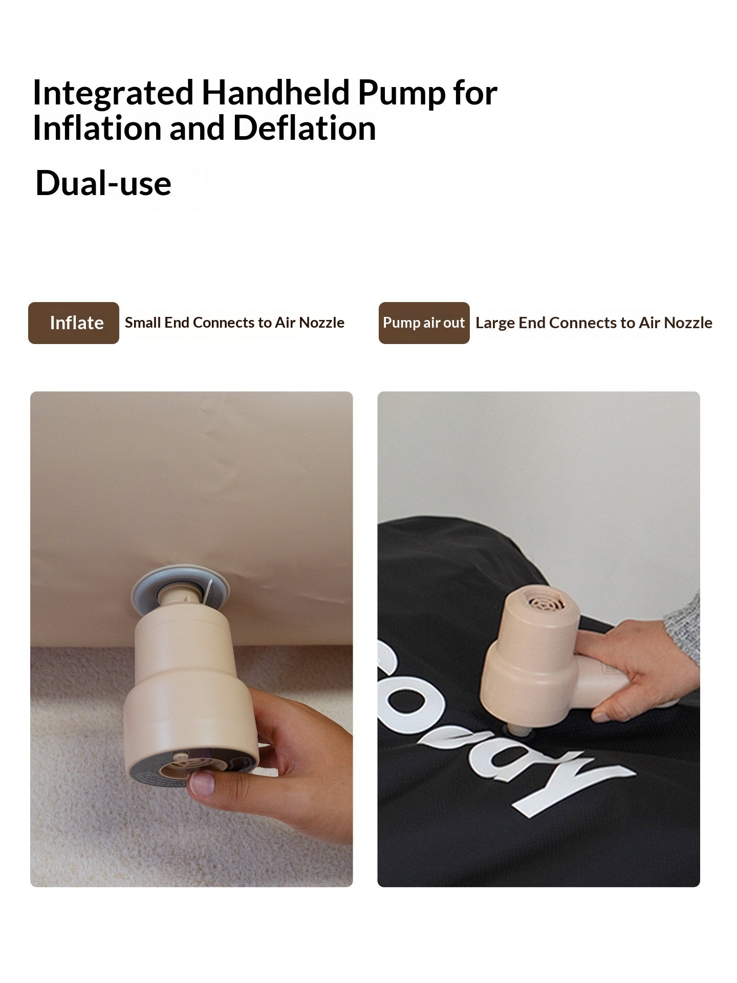 Coody GR-119 Handheld Air Pump Portable Lightweight 2PSI 105W for Inflatable Bed Mattress Pillow Sofa Compression Bag USB C Charging