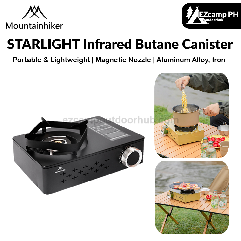 Mountainhiker STARLIGHT Infrared Butane Canister Stove Magnetic Nozzle Type Cassette Fuel LPG Compatible High Fire Power Up To 6.8Kw Outdoor Burner With Case