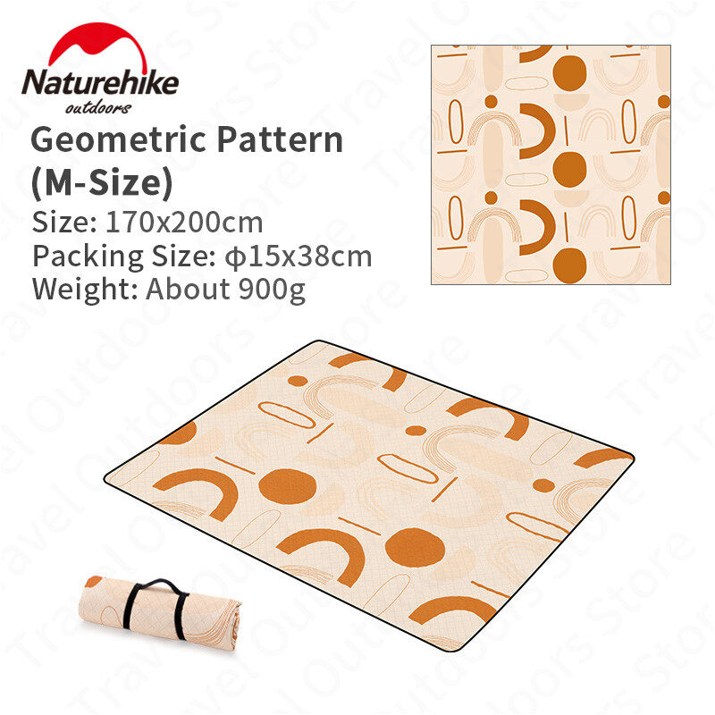 Naturehike Printed Picnic Mat Blanket Portable Waterproof Washable Double-Sided Outdoor Camping Comfortable Foam Pad Small Medium Large up to 210x240cm Nature Hike