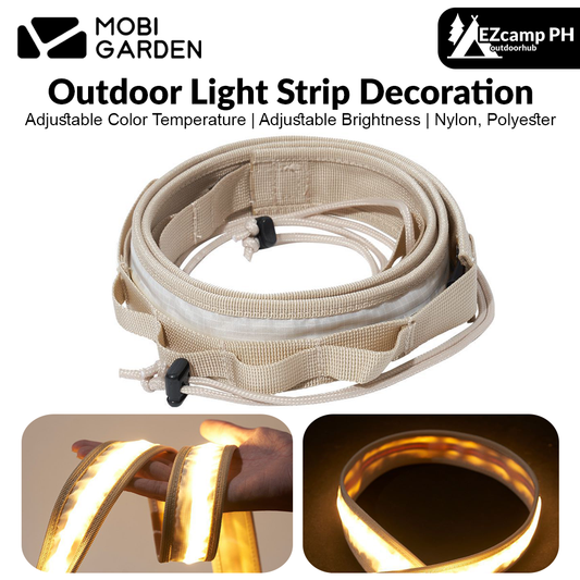 MOBI GARDEN Outdoor Light Strip Decoration Canopy Atmosphere Hanging Light LED Strip COB Anti-glare Star Hanging Lantern Retro Lamp LED Camping Hiking Beach Picnic Travel Original MobiGarden