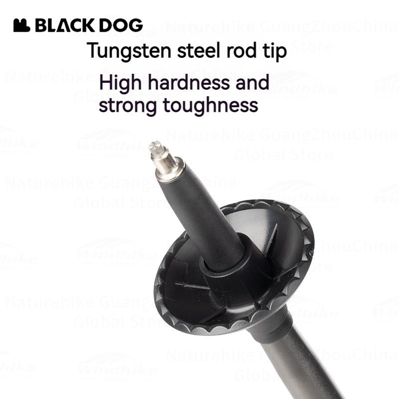 BLACKDOG by Naturehike Trekking Poles for Kids Aluminum Alloy 65-105cm Telescopic 194g Ultralight Walking Trek Stick Rod for Climbing Hiking Children Outdoor Camping Girl Boy Black Dog Nature Hike