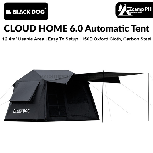 Blackdog CLOUD HOME 6.0 Automatic Tent Portable Black Coated Sunscreen Quick Opening Ridge Tent Waterproof With Sun Shelter Outdoor Camping Picnic Family House