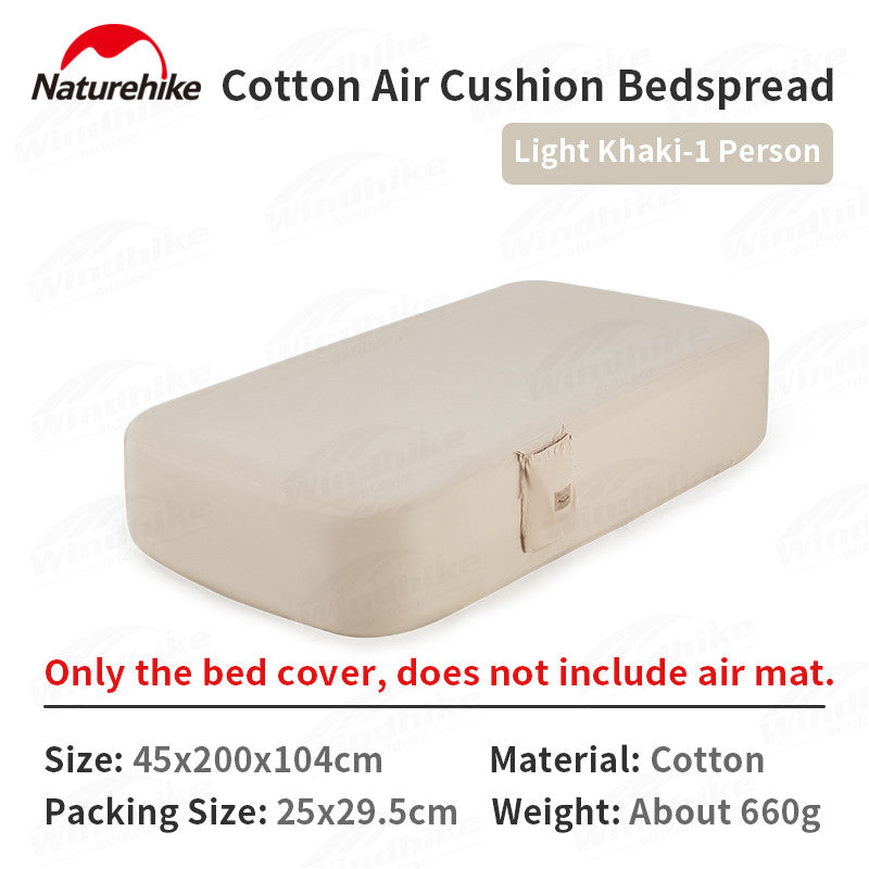 Naturehike Portable Cotton Air Cushion Bedspread Keep Out Dust All Cotton Breathable Mattress Cover Inflatable Bed Cover (Air Mat Not Included)