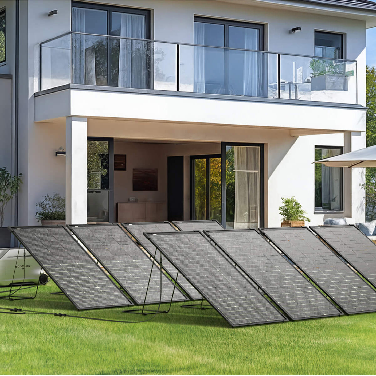 EcoFlow 125W Bifacial Portable Solar Panel High Efficiency Foldable Solar Charger For Camping