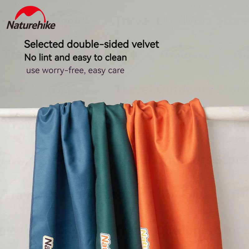 Naturehike Fast Dry Microfiber Bath Towel Camping Beach Travel Quick Drying Absorbent Antibacterial Hand Face Towel Polyester Ultralight Portable