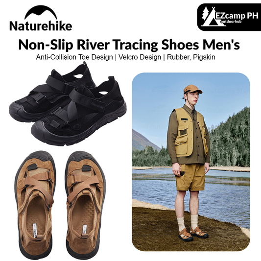 Naturehike Non-Slip River Tracing Shoes Men's Outdoor Portable Lightweight Breathable Mesh Summer Sandals Amphibious Wear-Resistant Wading Shoes Camping Hiking Fishing Beach Heavy Duty Original Nature Hike