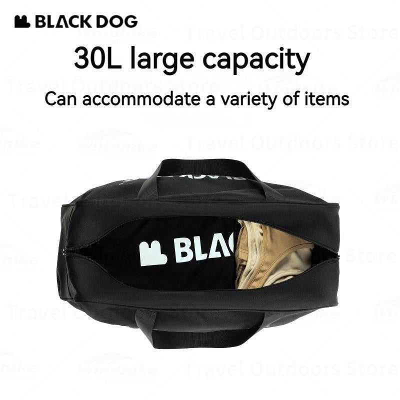 Naturehike BLACKDOG Portable 30L Sports Bag Leisure Storage Bag Ultralight Tourism Handbag Waterproof Bag Outdoor Travel Hiking Camping Luggage Handheld Bag Heavy Duty Original Nature Hike Black Dog