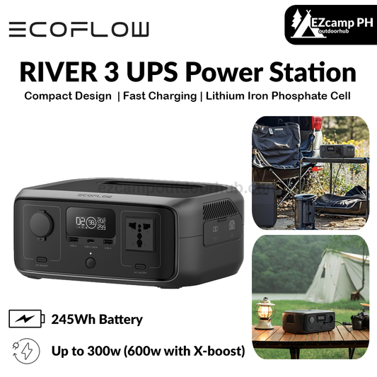 Ecoflow River 3 245 UPS Power Station Portable Lightweight Compact Fast Charging Power Supply 220V High Powered Energy Storage Battery Camping Outdoor Travel Eco Flow