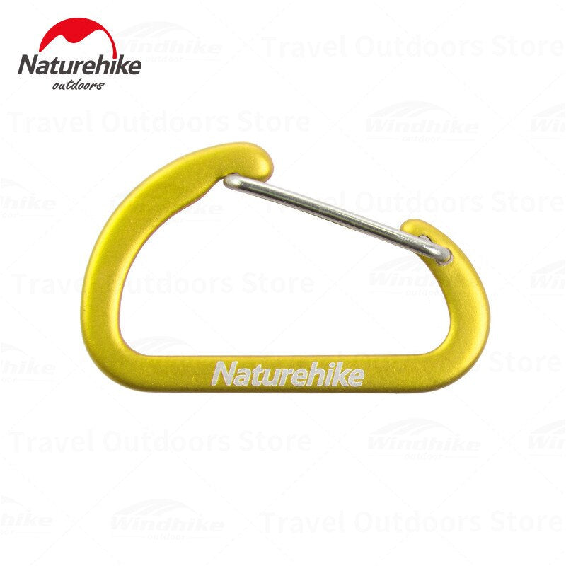 Naturehike Outdoor Tent Accessories Carabiner Fast D Shape Camping 4cm Aluminum Hook Camping Tent Keychain Hang Hanging Tool Equipment Key Chain