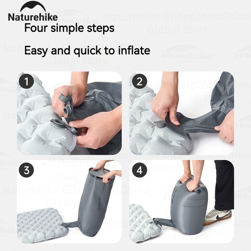 Naturehike Inflatable Folding Storage Air Bag Portable Lightweight Multifunctional Universal Cushion Fast Foldable Inflation Sleeping Bag Pad Mattress Hiking Camping Mat