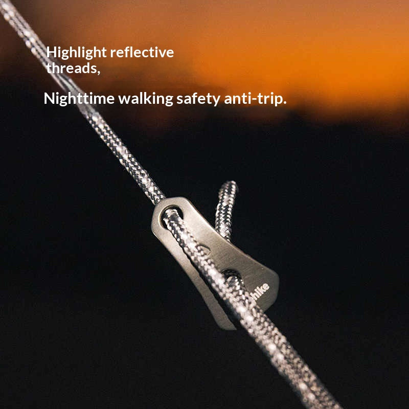 Naturehike 4pcs Reflective Windproof Rope Portable Ultralight Adjustable Binding Straps Guy Lines Tensioner Buckles Windproof Outdoor Tents And Tarps