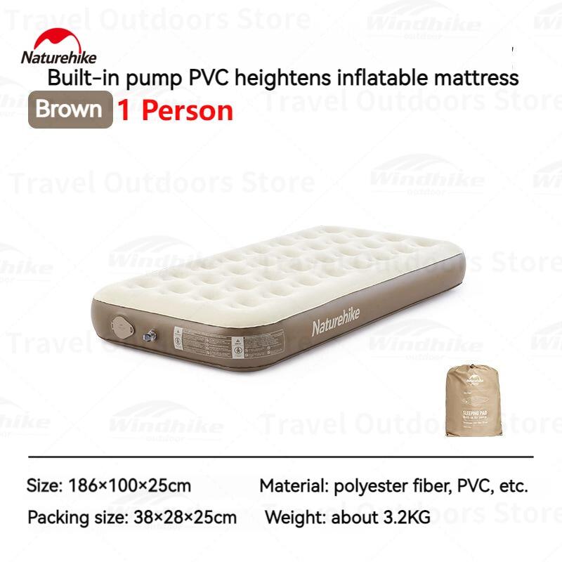 Naturehike Builtin Pump Air Mattress Bed PVC 25cm Thick 450kg Load