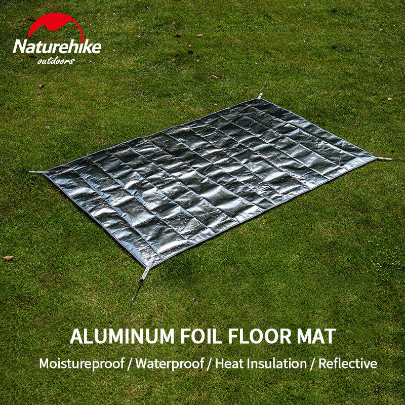 Naturehike Aluminum Foil Floor Mat Moisture Proof Groundsheet 5 Sizes for P-Series ANGO 3 4 VILLAGE 6 13 Mat Waterproof Outdoor Camping Multifunctional Tent Ground Sheet Cover Footprint