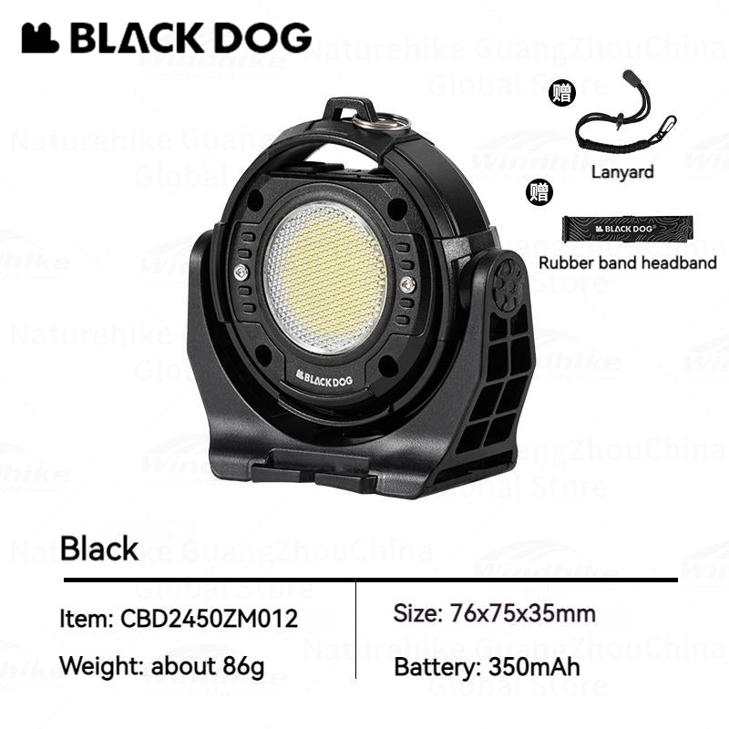 BLACKDOG Portable Rechargeable USB Camping Light Ultralight LED Headlamp Flashlight Waterproof Hiking Camping Beach Travel Outdoor Work Lamp Original Heavy Duty Black Dog