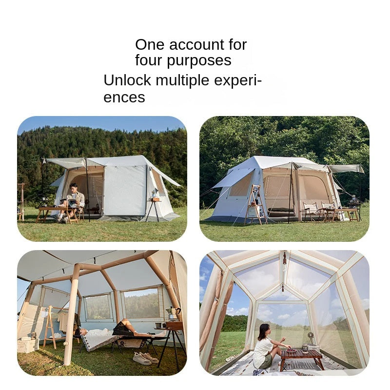 Naturehike Ridge VILLAGE 8.5 AIR Inflatable Tent for 3 to 4 Person Outdoor Camping Portable Rain and Sun Protection Tent Waterproof Windproof Camp Shelter Nature Hike VILLAGE 8.5