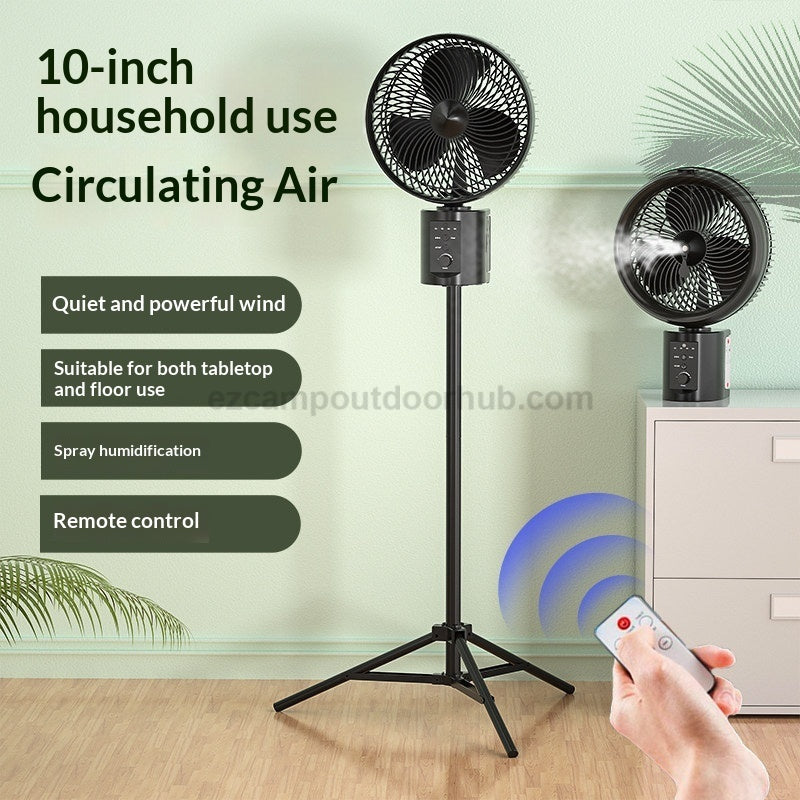 ATEnge Oscillating Rechargeable Fan w/Remote Super Strong 7 Speeds 2 in 1 Unique Design 10 Inch Cordless Battery-Operated Fan Outdoor Opolar Roccia RF66