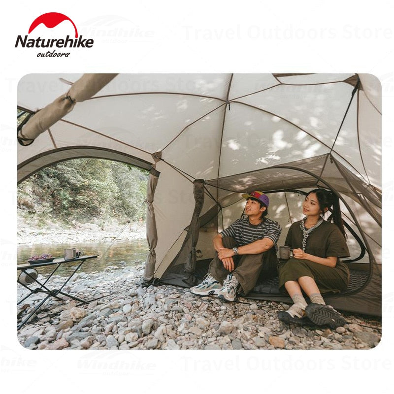Naturehike 1 Bedroom 1 Living Room Portable Ultralight Hiking Backpacking 4 Season Camping Tent 2 Person Waterproof Windproof 30D Polyester Spacious