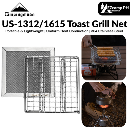 Campingmoon US-1312/1615 Toast Grill Net Portable Folding Stainless Steel Outdoor Camping Stove Accessories Bracket Barbecue Mount BBQ Toaster Bake Mesh