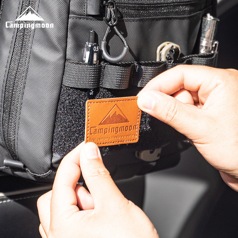 Campingmoon Outdoor Camping Velcro Leather Logo Patch Label for Backpack Tent Bag Gear Accessory