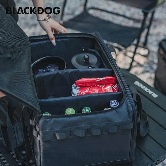 BLACKDOG by Naturehike 30L Black Camping Equipment Storage Bag Premium Tactical Design Multi-Layer Waterproof PU Bottom 300D Material Tool Organizer