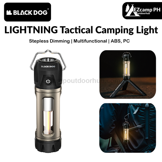Blackdog LIGHTNING Tactical Camping Light Portable Ultralight Multifuctional Outdoor Tent Lamp Flashlight IP44 Waterproof LED USB Charging Magnetic Hanging Lantern Leitu