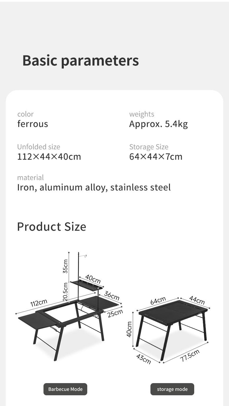 Naturehike IGT Two-Unit Table With Bag Modular Combinations Portable Collapsible Folding Square Table Camping Hiking Picnic Travel Heavy Duty Original Nature Hike