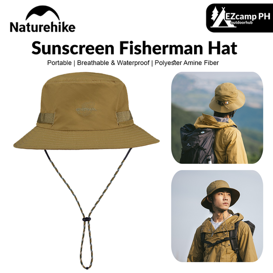 Naturehike Sunscreen Fisherman Hat Portable Lightweight Sun Protection Cap Summer Hat Breathable Bucket Hat Unisex Style UPF50+ Camping Fishing Hiking Outdoor Beach Picnic Travel Heavy Duty Original Nature Hike