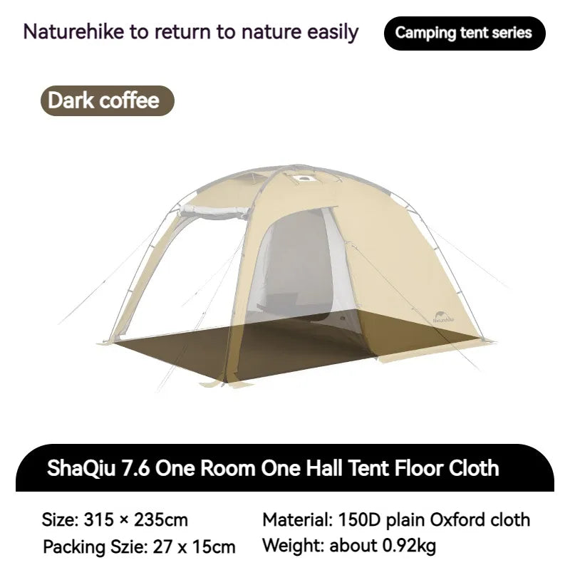 Naturehike Upgraded DUNE 7.6 Tent Add-on Accessories Ground Floor Mat and TPU Transparent Door