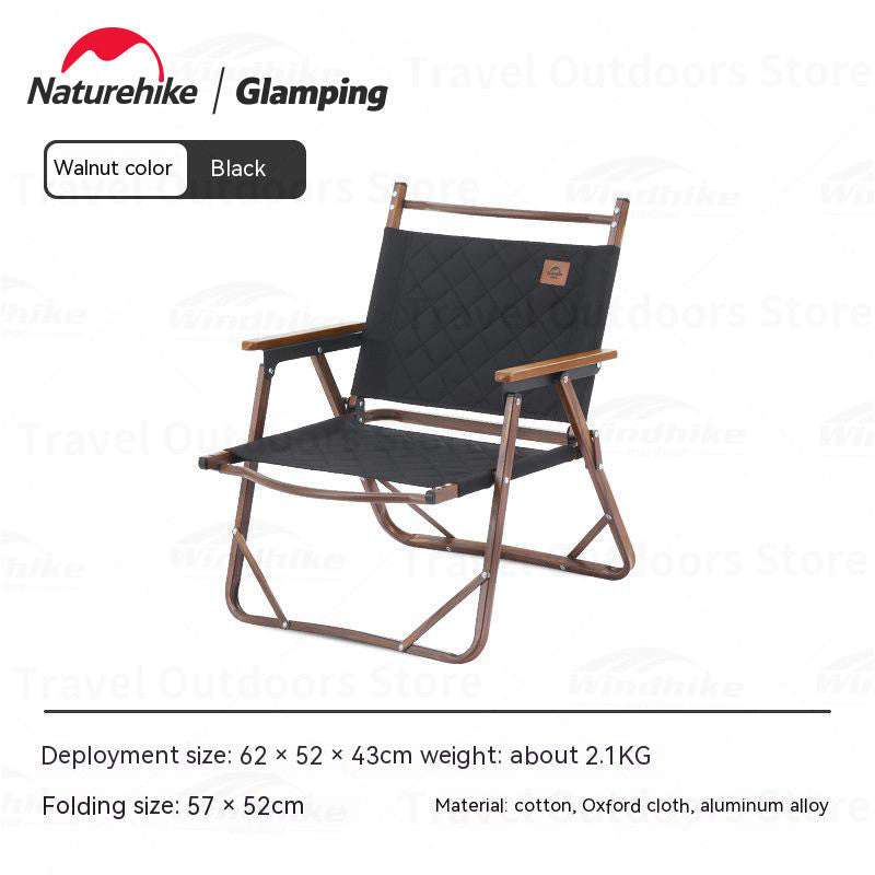 Naturehike MW02 Camping Folding Chair Portable Thickened Soft Cotton Cushion 1 Person Kermit Chair Outdoor Backrest Fishing Comfortable Breathable L02