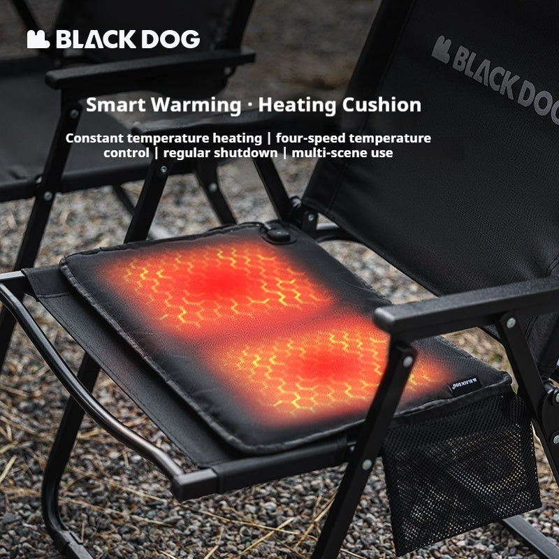 BLACKDOG Heating Seat Cushion Camping Chair Winter Warmer Mat Heating Cushion Four Adjustable Temperature Control 900D Electric Pad Chair Cover