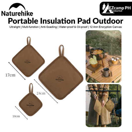 Naturehike Portable Insulation Pad Outdoor Ultralight Placemat Cup Pad Thickening High-End Canvas Table Mat Dinning Mat Waterproof And Oil-proof Camping Equipment Heavy Duty Original Nature Hike