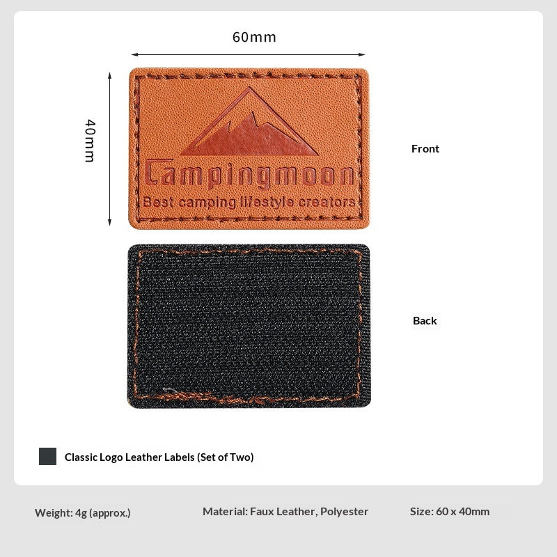 Campingmoon Outdoor Camping Velcro Leather Logo Patch Label for Backpack Tent Bag Gear Accessory