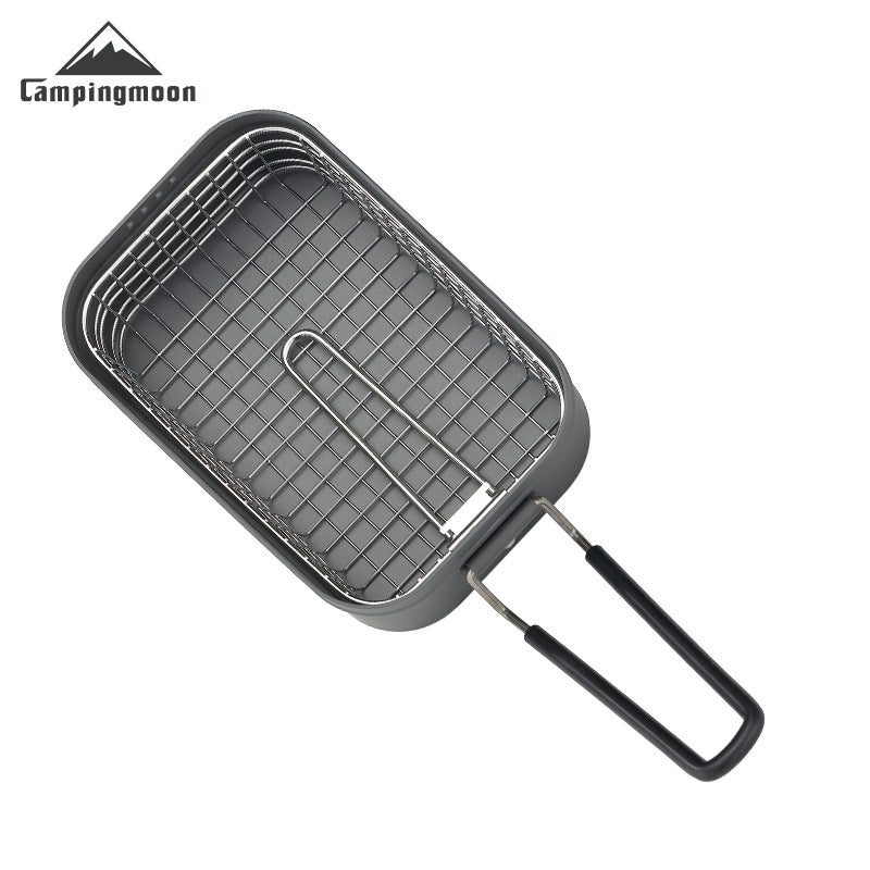 Campingmoon S-1218 Stainless Steel Frying Basket Portable Lightweight Mesh Strainer Deep Fryer For Lunchbox Outdoor Camping Cookware Accessories Add-on