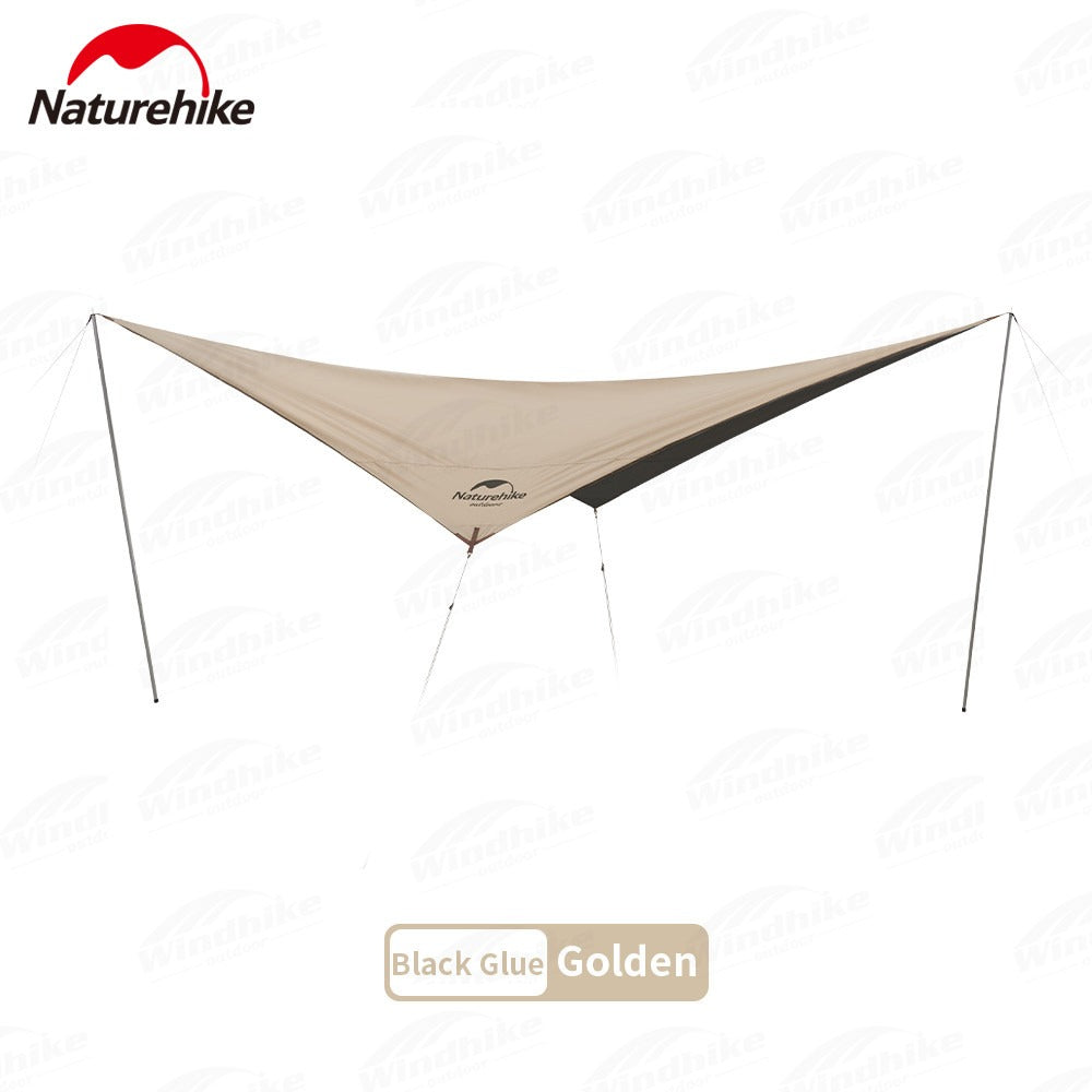 Naturehike Diamond Sun Shelter Portable Lightweight 3-4 Person Tarp Camping Outdoor Waterproof Canopy 6x4m 150D Windproof With 2.4m Pole UPF50+