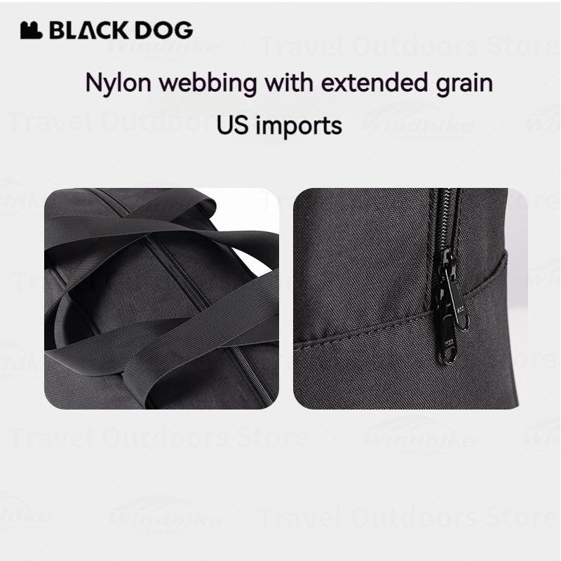 Naturehike BLACKDOG Portable 30L Sports Bag Leisure Storage Bag Ultralight Tourism Handbag Waterproof Bag Outdoor Travel Hiking Camping Luggage Handheld Bag Heavy Duty Original Nature Hike Black Dog