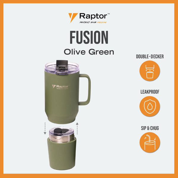 Raptor FUSION 28oz Tumbler Portable Lightweight 2-in-1 Double-Wall ...