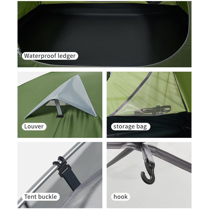 Naturehike BLEIK Series Tent 2-3 Persons Ultralight Double Awning Tent Breathable P-Series Gen 2 Crossbar Structure Design Outdoor Camping Hiking