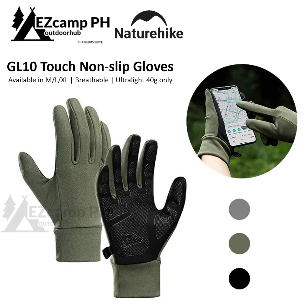 Naturehike GL10 Touch Friendly Ultralight Breathable Anti-Slip Outdoor Hiking Biking Cycling Mountaineering Gloves Men Women Touchscreen Glove