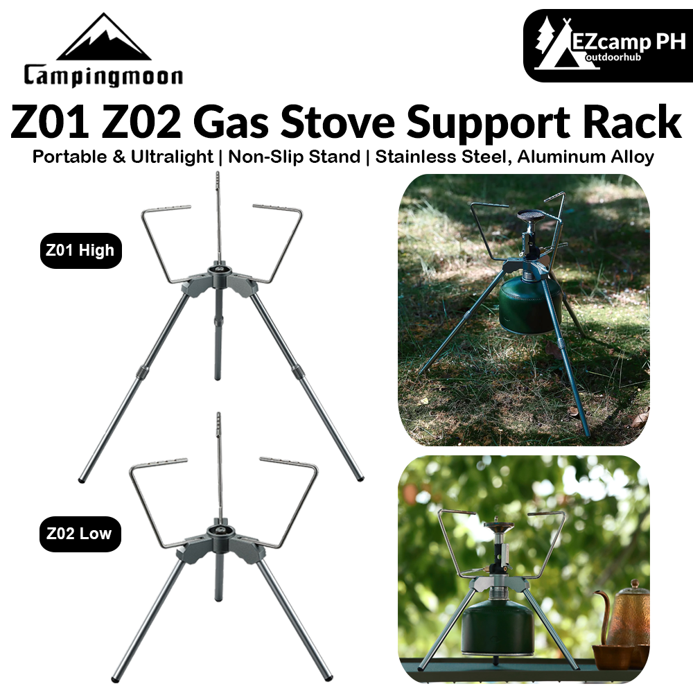 Campingmoon Z01 Z02 Gas Stove Support Rack Outdoor Portable Lamp Holder Butane Stove Mount Stand Tripod High Low Expansion Bracket Trivet Frame