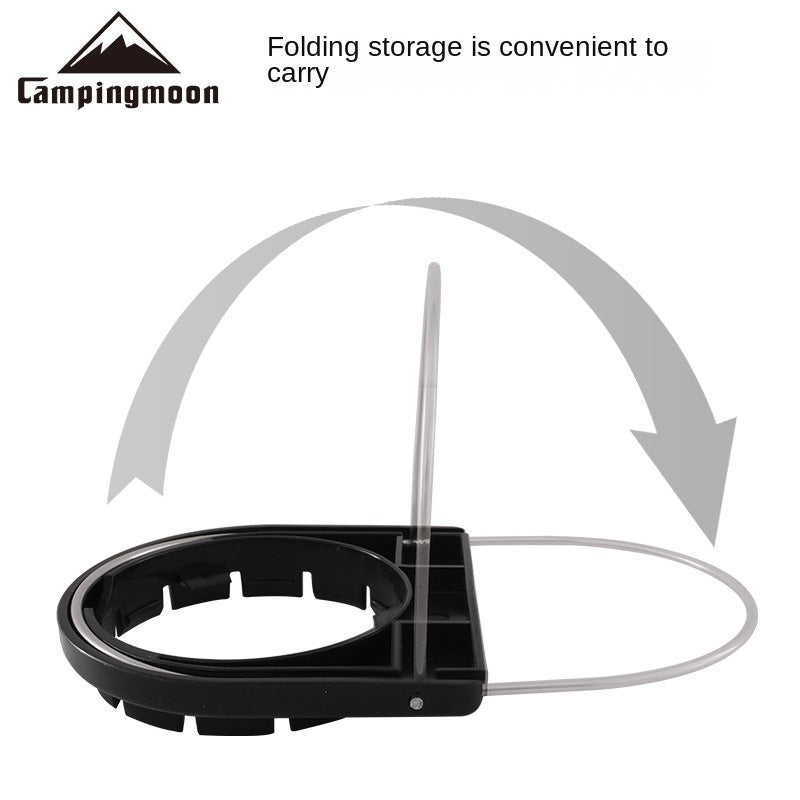 Campingmoon ST-W Safety Rack Stand for Nozzle Card Type Butane Fuel Gas Canister 220g and 250g Cylinder Can Windproof Stabilization Fixing Mounting Base Bracket Camping Moon