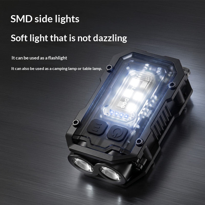 BLACKDOG Night Shadow EDC Flashlight Multifunctional Dual Lamp Tactical Infrared High-Intensity Flashlight Rechargeable Light Magnetic Bottom Outdoor