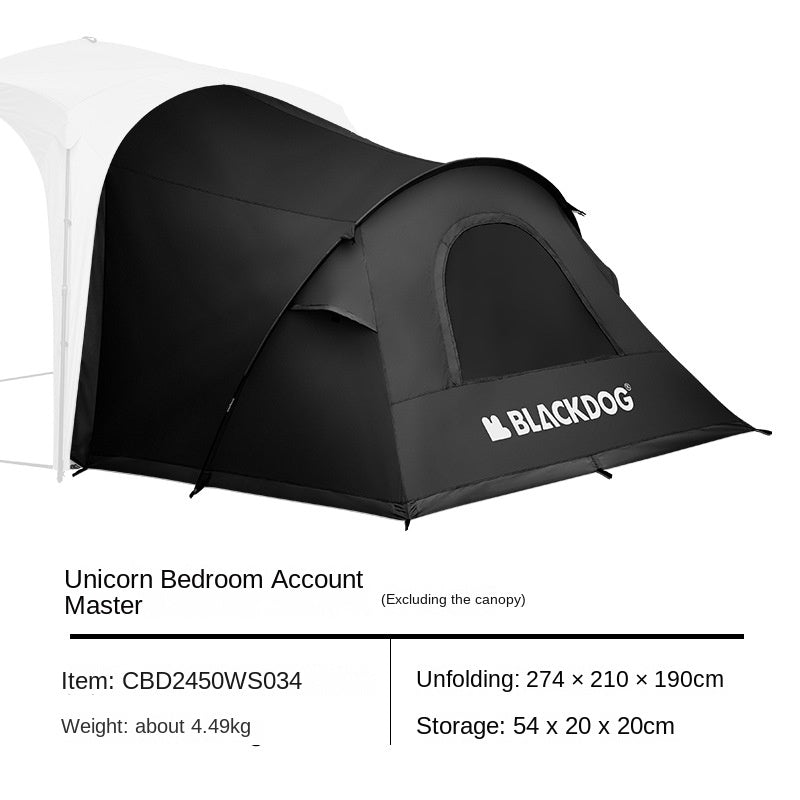 BLACKDOG by Naturehike DOME SKY Automatic Multiple Setting Canopy Tent Unlimited Connection Bedroom Awning Living Area Waterproof Outdoor Camping Vinyl Coated UPF100+ UV Sun Protection Black White Fast Build 4-12 Person Large Space Heavy Duty Shelter