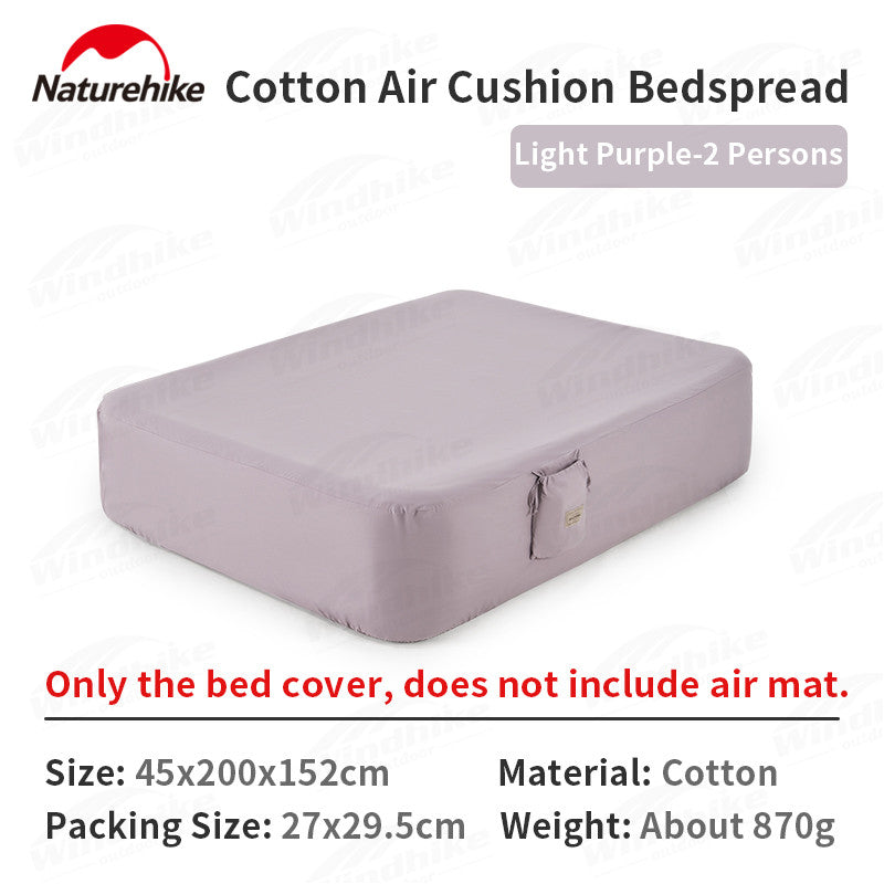 Naturehike Portable Cotton Air Cushion Bedspread Keep Out Dust All Cotton Breathable Mattress Cover Inflatable Bed Cover (Air Mat Not Included)