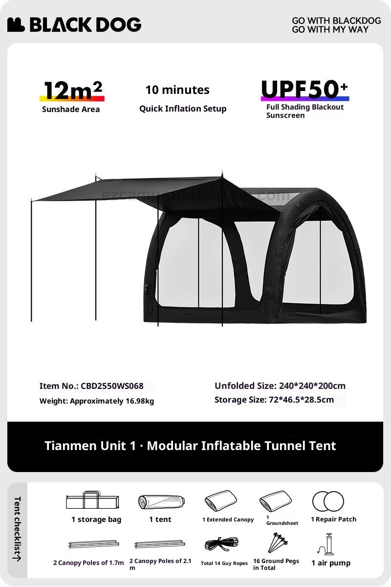 Blackdog DARKLINE AIR Inflatable Modular Tunnel Type Tent Fast Build I ...