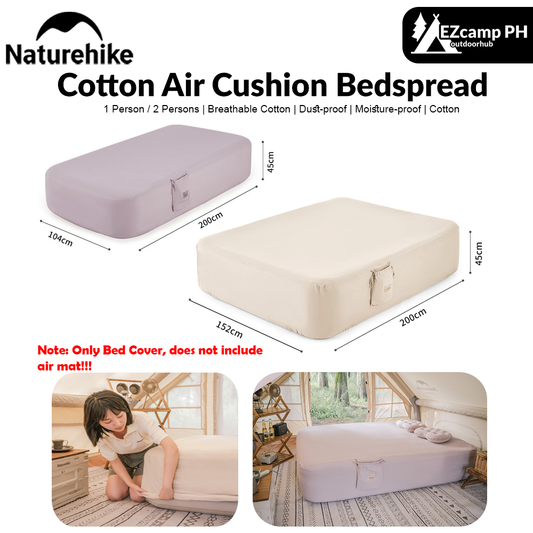 Naturehike Portable Cotton Air Cushion Bedspread Keep Out Dust All Cotton Breathable Mattress Cover Inflatable Bed Cover (Air Mat Not Included)