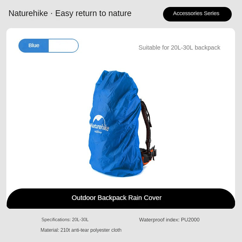 Naturehike 20-70L Backpack Rain Cover Portable Lightweight Climbing Sport Back Pack Foldable Waterproof Mud Dust Bag Rain Coat Hiking Camping Travel Cycling Heavy Duty Original Nature Hike