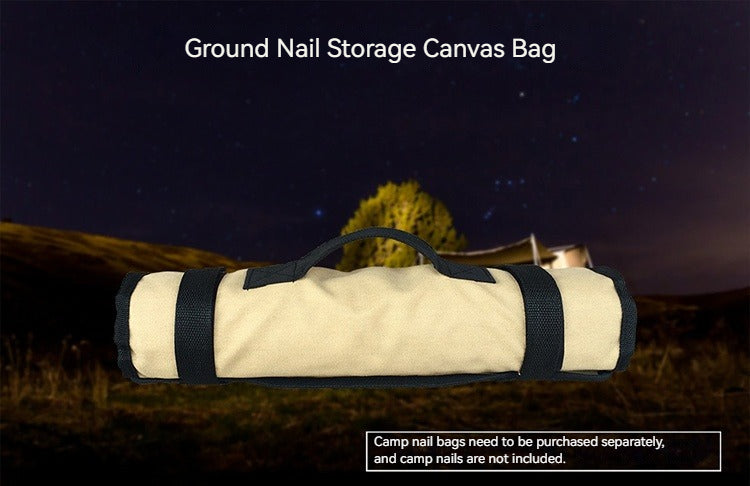 Campingmoon Ground Nail Storage Canvas Bag Portable Foldable Peg Stakes Hammer Ground Nail Bag Durable Easy To Carry Outdoor Camping B-135 B126
