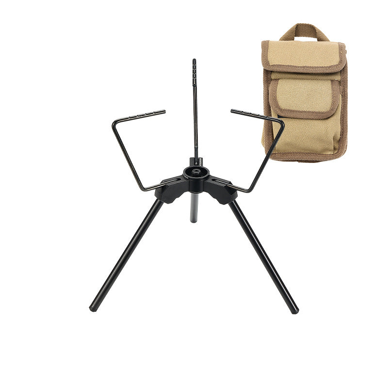 Campingmoon Portable Camping Stove Tripod Stand Aluminum Alloy Gas Canister Support Rack Bracket