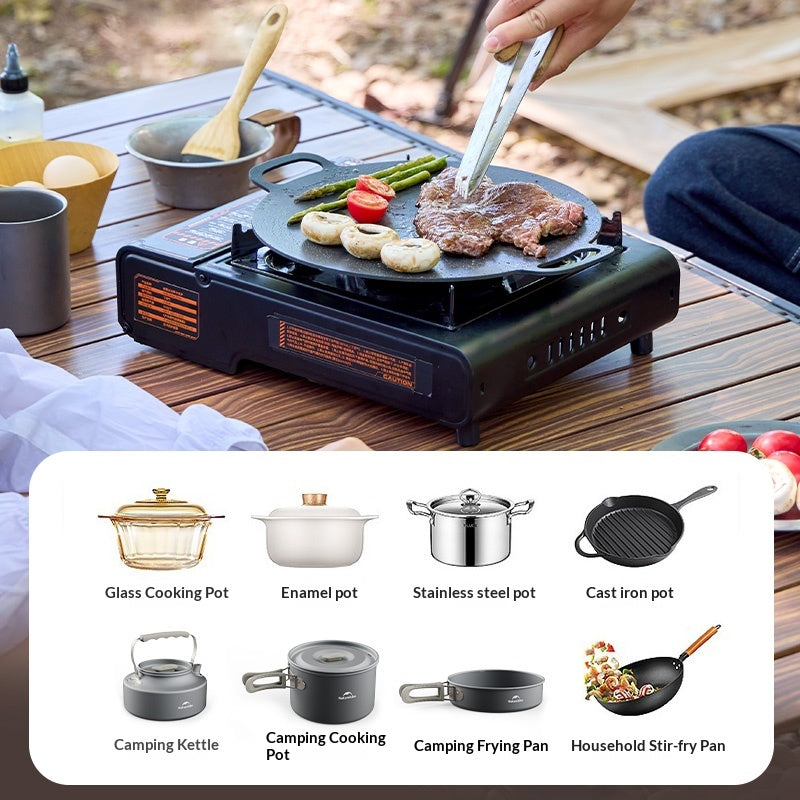 Naturehike DARK STAR Cassette Stove 2.9kw Firepower Basic Burner With Storage Case Windproof Stove Rack Stepless Rotating Knob Butane Canister Outdoor